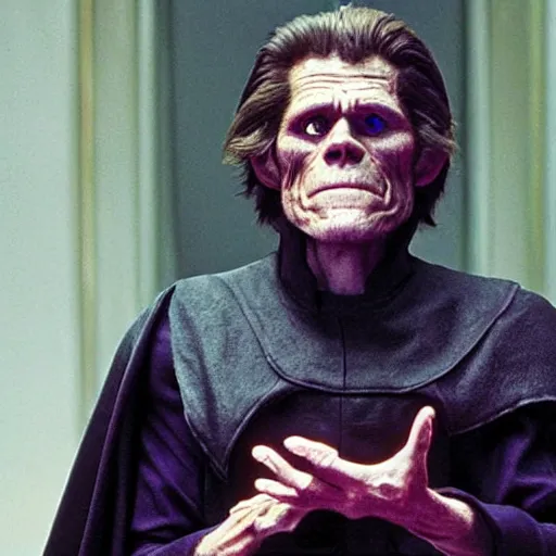 Image similar to Willem Dafoe as a Sith Lord