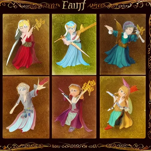 Prompt: elf fairy, bard, lute, art student, cardigan, blonde