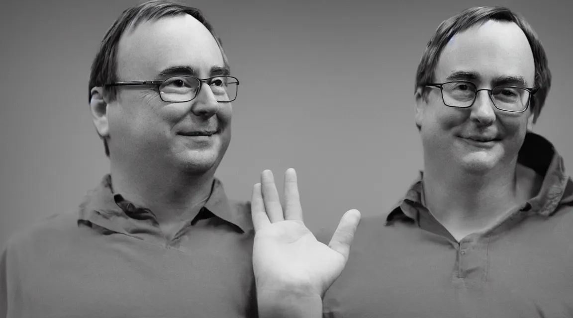 Image similar to vinil scale figure of Linus Torvalds, photo product