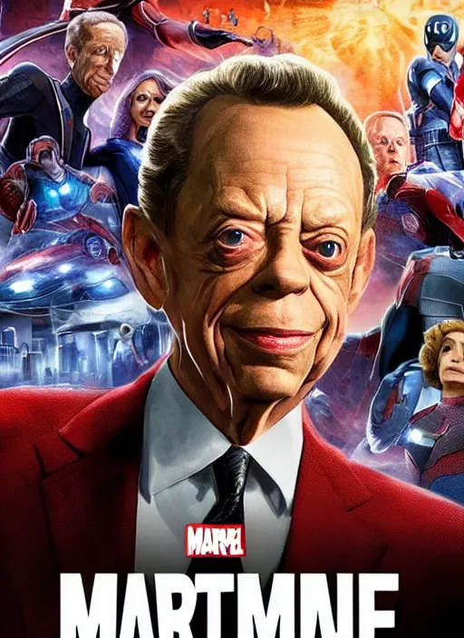 Image similar to don knotts in the marvel cinematic universe, movie poster, official marvel media, highly detailed, poster artwork