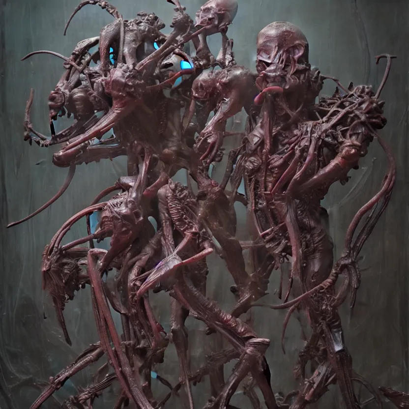 Image similar to still frame from Prometheus movie by Hajime Isayama, WH40k chaos Slaanesh succubus army by wayne barlowe by Ken Currie painted by Dariusz Zawadzki by giger by beksinski