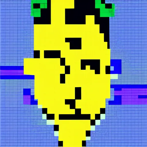 Prompt: yellow submarine pixel art
