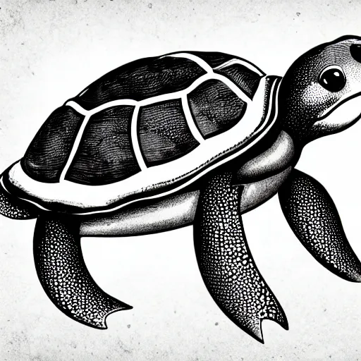 Image similar to storybook illustration of a turtle hamburger, storybook illustration, monochromatic