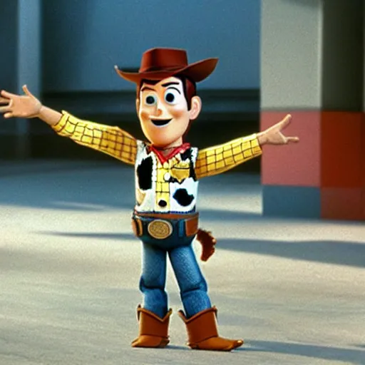 Prompt: Michael Jackson as Woody in Toy Story (1995)