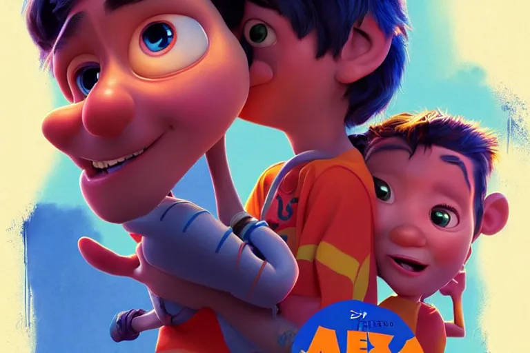 Image similar to pixar poster for the film alex the last boy in australia ; 8 k uhd ; very detailed, focused, colorful, antoine pierre mongin, trending on artstation ;