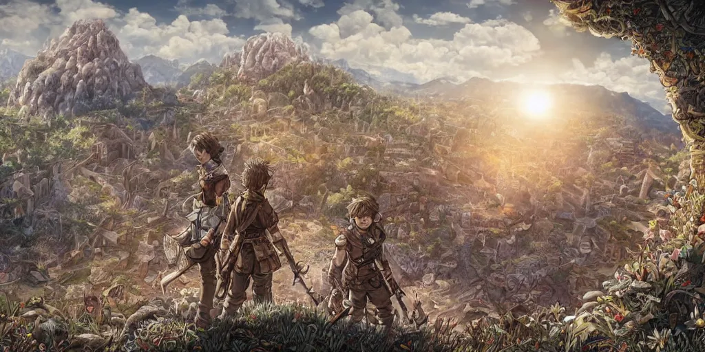 Image similar to now is the time to make real the promises of democracy. now is the time to rise from the dark and desolate valley of segregation to the sunlit path of racial justice. ultrafine highly detailed colorful illustration, intricate linework, sharp focus, octopath traveler, final fantasy, unreal engine highly rendered, global illumination, radiant light, intricate environment