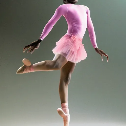 Prompt: paparazzi photo of Lebron James wearing ballet clothes, pink skirt, pink shirt, ponytail, ultra high definition, professional photography, dynamic shot, smiling, high angle view, portrait, Cinematic focus, Polaroid photo, vintage, neutral colors, soft lights, foggy, by Steve Hanks, by Serov Valentin, by lisa yuskavage, by Andrei Tarkovsky 8k render, detailed, oil on canvas