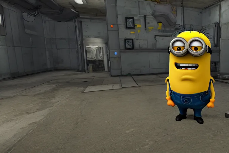 Prompt: minion in half life 2