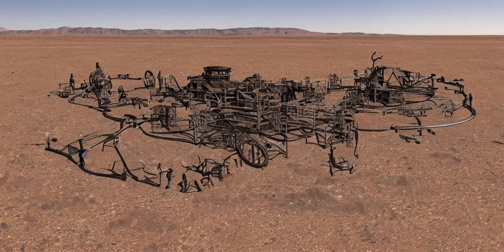 Image similar to and ancient time machine created 2 million years ago found in desert of utah