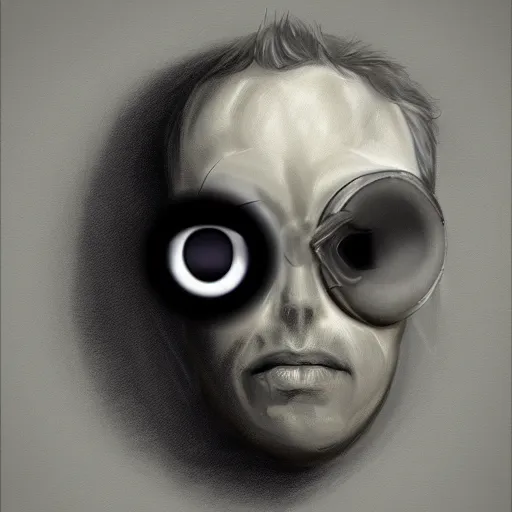Prompt: one - eyed monster, cyclops, portrait, digital painting
