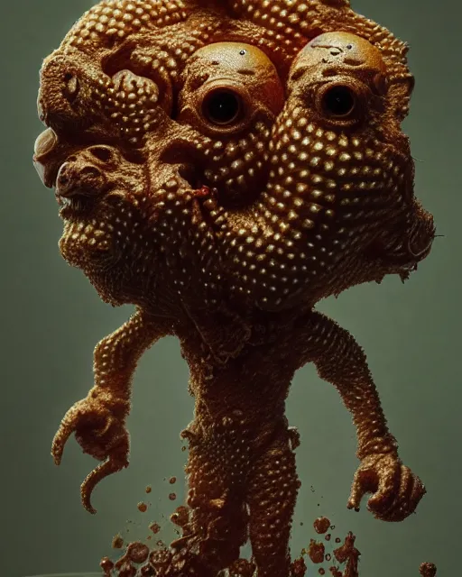 Image similar to funko grotesque, trypophobia, ultra detailed, ultra realistic, adventure time, studio lighting, by beksinski, alejandro jodorowsky, giger, greg rutkowski, carne griffith trending on artstation, deviantart, photorealism