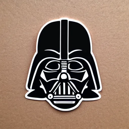 Image similar to symmetrical die cut sticker, darth vader