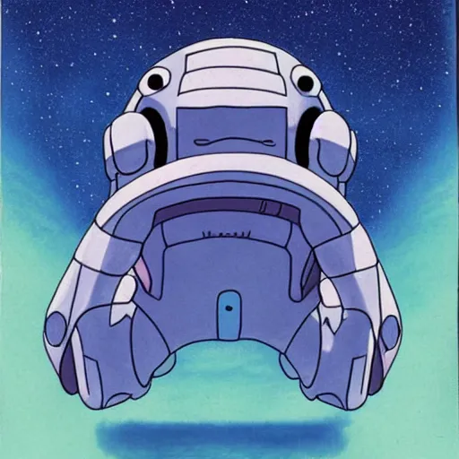 Prompt: the alien cosmic tardigrade that awaits you at the end of all of space and time, by studio ghibli