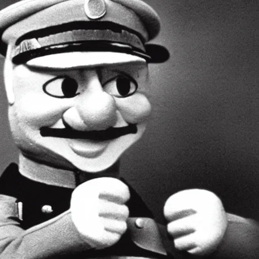 Image similar to herman goering as a puppet in postman pat, bbc