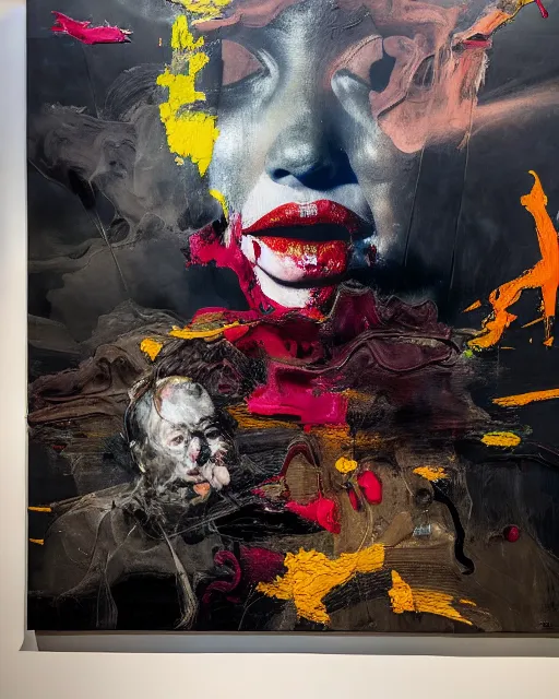 Image similar to otherworldly, presence of the unknown, a brutalist designed, rich deep vivid colours, broad brush strokes!!, painted by francis bacon, michal mraz, adrian ghenie, nicola samori, james jean and petra cortright, part by gerhard richter, part by takato yamamoto. 8 k masterpiece.