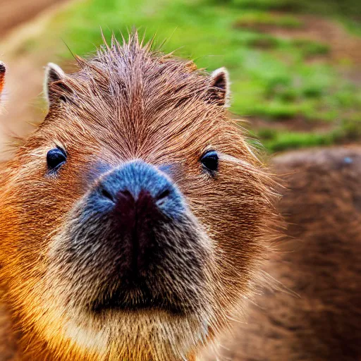 Prompt: Capybara as king of the world wearing a big crown, 4K, UHD, picture