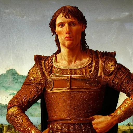 Image similar to Jerma985 in Ancient Rome, detailed, highly detailed, heroic, epic, complex, very detailed, realistic, HD quality, 8k resolution, body and headshot, Oil Painting, Italian Renaissance Painting of Jerma985, Italian Renaissance Painting Style, Renaissance Painting Style, Painting, Trending on Artstation