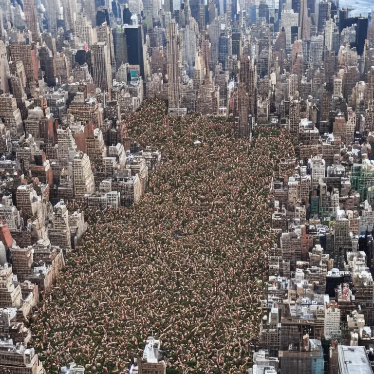 Image similar to New York City overtaken by ants