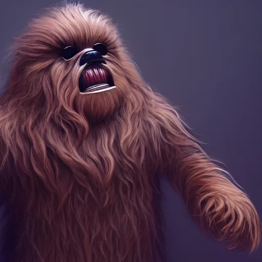 Prompt: Chewbacces as an animatronic, hyperdetailed, artstation, cgsociety, 8k