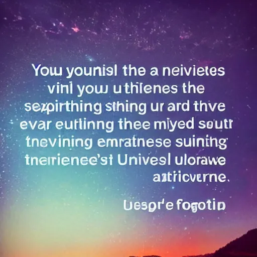 Image similar to You as a conscious soul who's aware of the universe is experiencing something you've never experienced before.