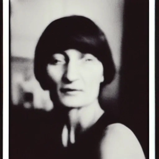 Prompt: anna akhmatova at the club, portrait, polaroid, by jamel shabazz