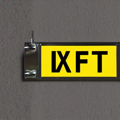 Image similar to fire exit sign with the word exit, office building