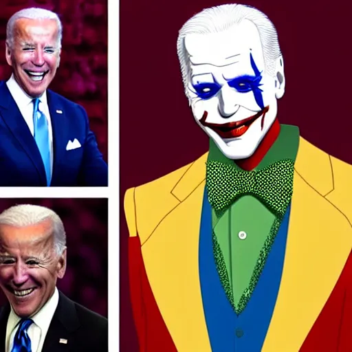 Image similar to joe biden as the joker 4k