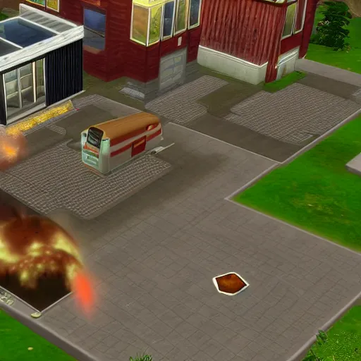 Image similar to nuclear bomb explodes in the sims 2