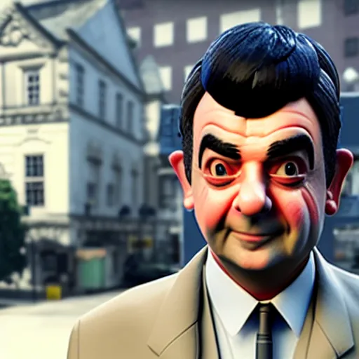 Prompt: in - game screenshot of rowan atkinson in fornite, 3 d render, unreal engine, octane render, ray tracing, unity, highly detailed, high quality, hd, 4 k, 8 k, realistic, sharp, trending