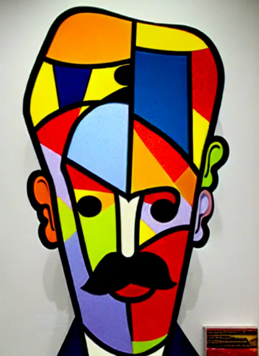 Image similar to a portrait of world of sigmund freud by romero britto