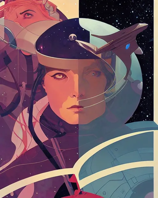 Image similar to joshua middleton comic cover art, space castle, science fiction