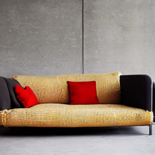 Prompt: a cooked spaghetti sofa