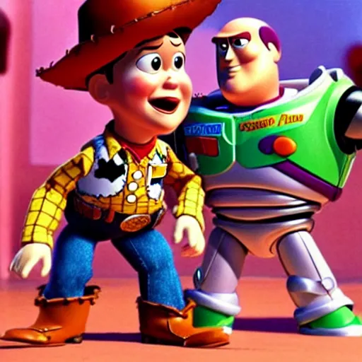 Image similar to a screenshot of Danny Devito as a toy character in Toy Story (1995)