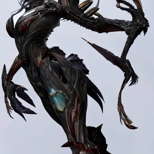 Image similar to high quality bug pov of a beautiful and stunning giant valkyr female warframe, as an anthropomorphic dragon, doing an elegant pose over you, a giant warframe dragon paw looms over you, about to step on you, unaware of your existence, slick elegant design, sharp claws, detailed shot legs-up, highly detailed art, epic cinematic shot, realistic, professional digital art, high end digital art, furry art, DeviantArt, artstation, Furaffinity, 8k HD render, epic lighting, depth of field
