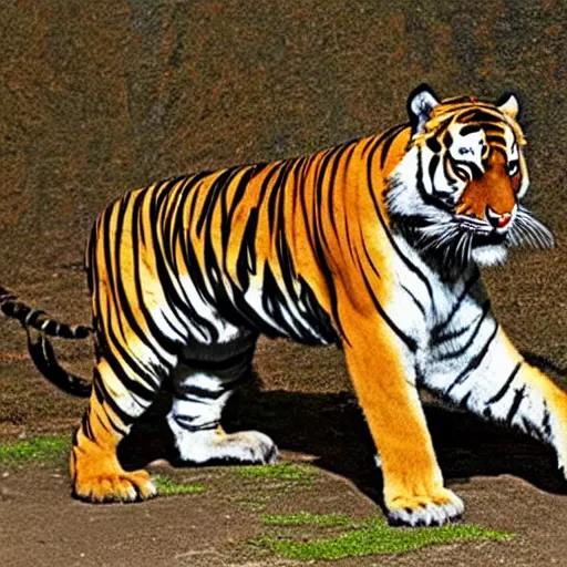 Image similar to man throws a tiger