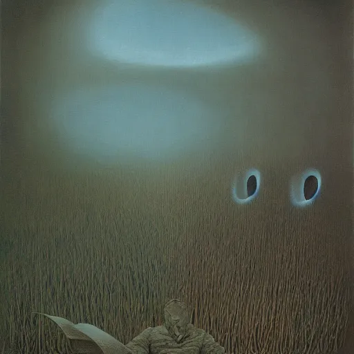 Prompt: a Painting representing the loss of memory, Zdzislaw Beksinski, Ivan Seal, The Caretaker, Leyland Kirby