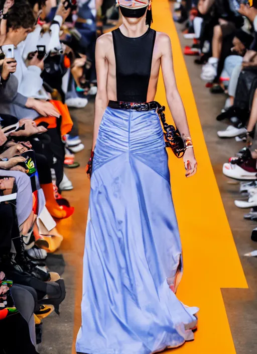 Image similar to hyperrealistic and heavy detailed balenciaga runway show of dragon ball z, leica sl 2 5 0 mm, vivid color, high quality, high textured, real life