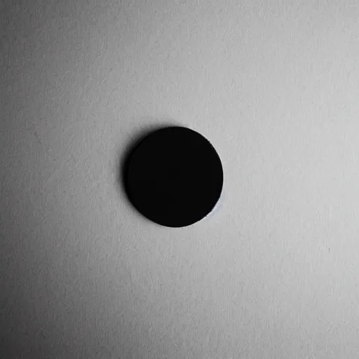 Prompt: a black perfect circle on a white background