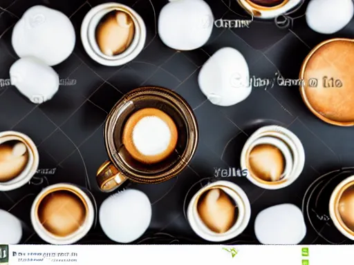 Image similar to professional quality stock photography of beautifully displayed espresso