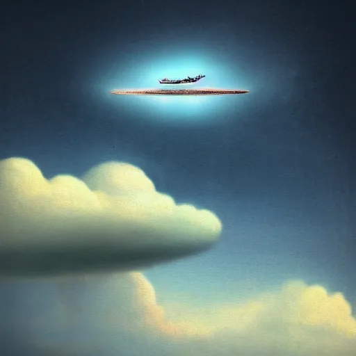 Image similar to flying city in the clouds, romanticism artwork