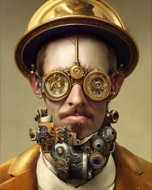 Image similar to epic portrait of victorian man scientist, steampunk, ethereal, highly detailed, intricate details, symmetry, golden ratio, photorealistic, 8k, hd, very sharp details, oil painting by rutkowski and stalenhag, artstation