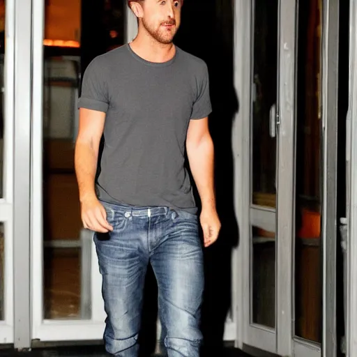 Image similar to Ryan gosling walking through the backrooms