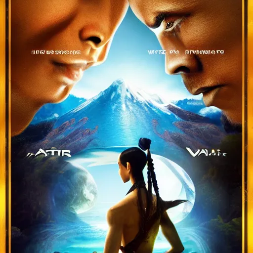 Prompt: avatar the way of water poster