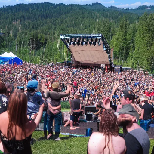 Image similar to fallen Bigfoot band Sasquatch concert big rock arena show Sasquatch on stage