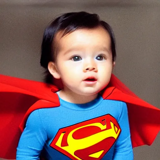 Image similar to baby superman