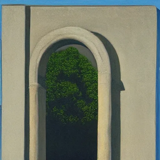 Prompt: a painting of an archway, by clarence holbrook carter