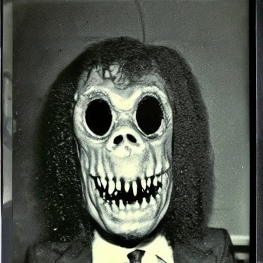 Image similar to a polaroid of the scariest monster ever depicted, 1 9 7 4