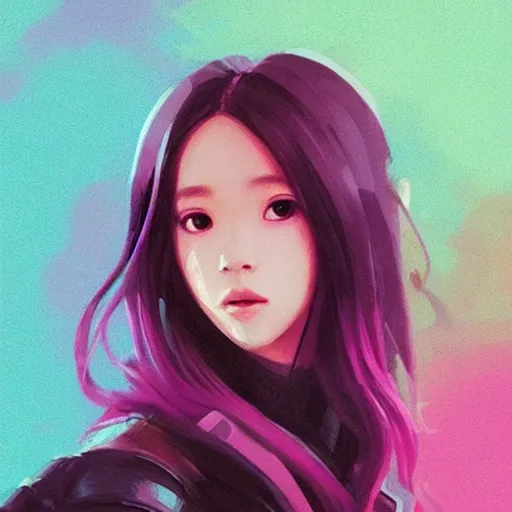 Prompt: “ a portrait of jisoo blackpink, rainy background, pink bright art masterpiece artstation. 8 k, sharp high quality artwork in style of jose daniel cabrera pena and greg rutkowski, concept art by tooth wu, hearthstone card game artwork. ”