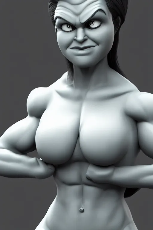 Image similar to she hulk but actually made well, detailed cgi, blender model, 4 k