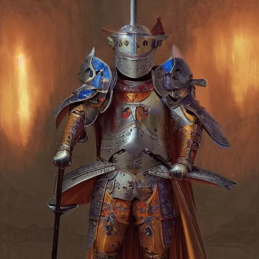 Image similar to anthropomorphic shiba inu, holy knight armor, in medieval banquet, stuning fantasy 3 d render, masterpiece, glowing aura, by donato giancola and greg rutkowski and wayne barlow and zdzisław beksinski, realistic face